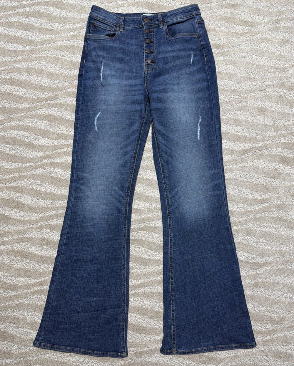 American Rag Off The Rack Women's High-Rise Button-Fly Flare Jeans 29/11 NWOT